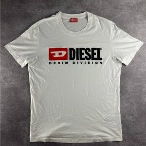 Diesel T-BOX Embroidered Logo Cotton
White T-Shirt M Size